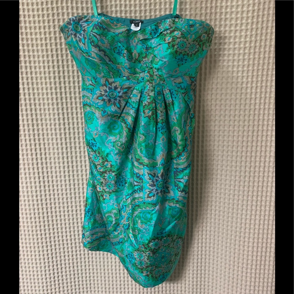 J Crew strapless silk dress